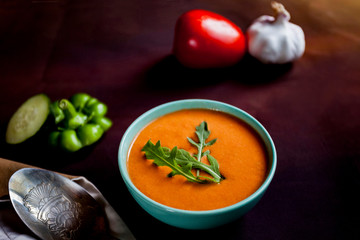 Gazpacho -Tradicional summery Spanish tomato soup