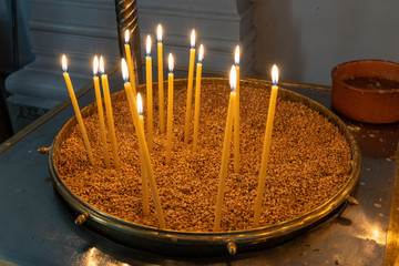 Candles in Faneromeni church, Nicosia