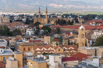 Panoramic view of Nicosia in Cyprus - obrazy, fototapety, plakaty