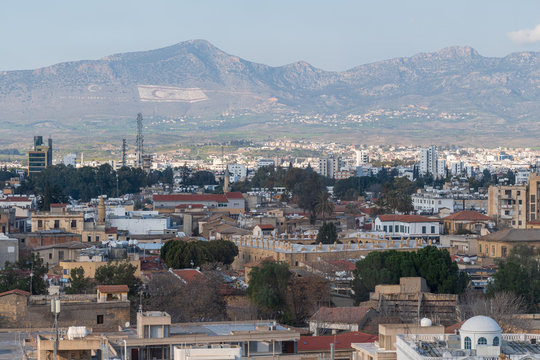 Panoramic view of Nicosia in Cyprus