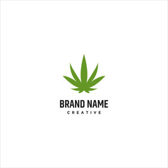 Cannabis logo Icon template design in Vector illustration 