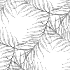 Abstract palm tree branches tropical seamless