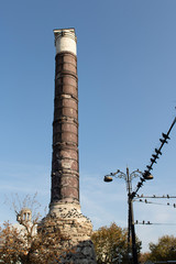 The Column of Constantine also known as the Burnt Stone or the Burnt Pillar is a Roman monumental column constructed on the orders of the Roman emperor Constantine the Great in 330 AD.