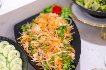 Fresh mixed salad in buffet