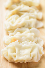 Steamed wonton dumpling stuffed with minced pork and shrimp, Asian food