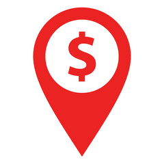 Dollar und Kartenmarkierung