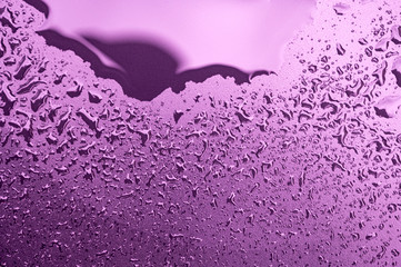 Close up water drops on metal surface can be used for web design