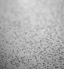 Close up water drops on metal surface can be used for web design