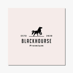 Black hourse logo design template