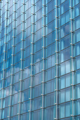 skyscraper windows close up