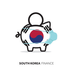 South Korea healthcare cost. Piggy bank wearing a protective face mask