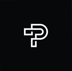 Initial based modern and minimal Logo. TP PT letter trendy fonts monogram icon symbol. Universal professional elegant luxury alphabet vector design