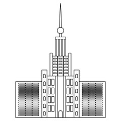 black and white vector flat multistory icon