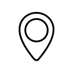 Location icon vector. Thin line sign. Isolated contour symbol illustration