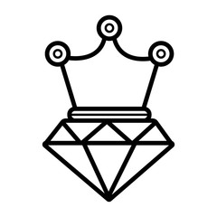 King Diamond icon vector illustration