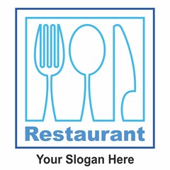 Food and drink simple flat logo design vector illustration 