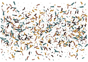 Festive color ribbon confetti background. Abstract frame confetti texture for holiday, postcard, poster, website, carnivals, birthday and children's parties. Cover confetti mock-up. Wedding card