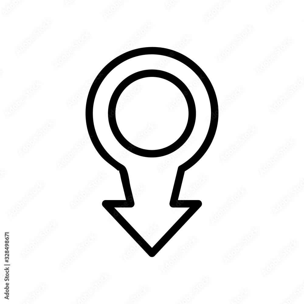Poster marker pointer icon vector. thin line sign. isolated contour symbol illustration