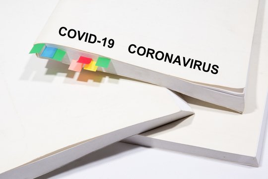 Covid-19 Coronavirus Scientific Research Manual Book Marked Novel Corona Virus Disease Covid 19