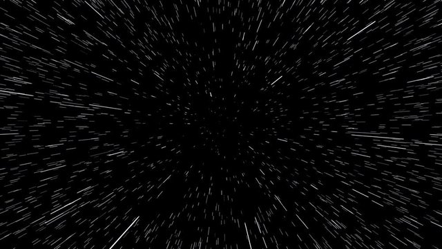 Stars, Space Travel, Seamless Loop with Transparent Alpha