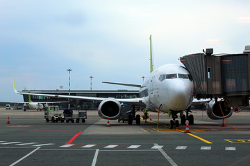 View of airplane in airport