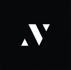 Initial based modern and minimal Logo. N NV VN letter trendy fonts monogram icon symbol. Universal professional elegant luxury alphabet vector design