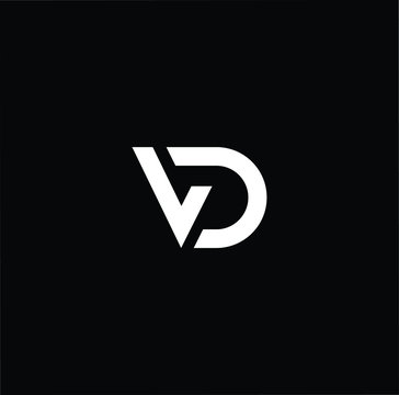 Initial based modern and minimal Logo. VD DV letter trendy fonts monogram icon symbol. Universal professional elegant luxury alphabet vector design