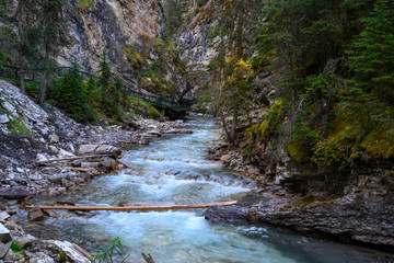 Johnston Canyon waterfall, Banff, Alberta Kanada travel destination