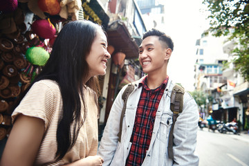 Happy couple in the Hanoi city