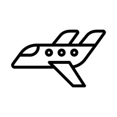 Airplane icon vector line style