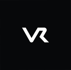 Initial based modern and minimal Logo. VR RV VK KV letter trendy fonts monogram icon symbol. Universal professional elegant luxury alphabet vector design