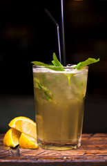 Restaurant dish - alcoholic cocktail in glass
