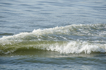  Water waves splashing in the river