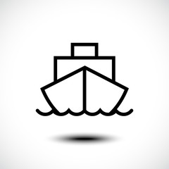 Ship line icon. Vector illustration