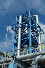 Chemical plant in the blue sky