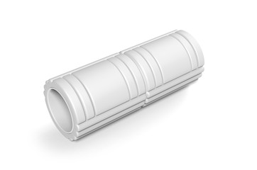 Blank Yoga Fitness Foam Roller For Branding, 3d render illustration.