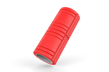 Blank Yoga Fitness Foam Roller For Branding, 3d render illustration.