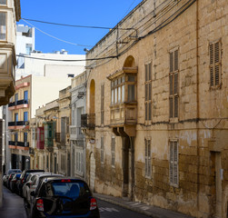 A side street in the town of Sliema in Malta.