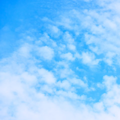 Naklejka na ściany i meble Blue sky with small white fleecy cloud