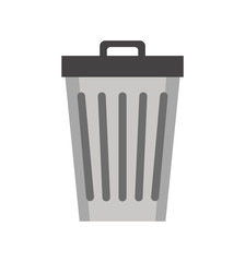 trash can icon isolated on white background. vector illustration.