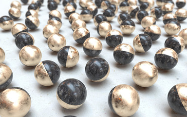 Marble and gold abstract background for presentation close up