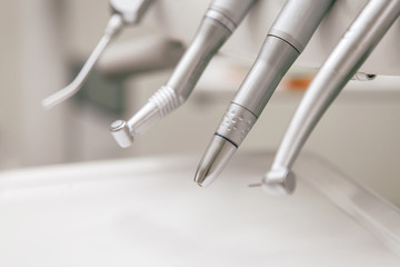 dentist tools in macro shot