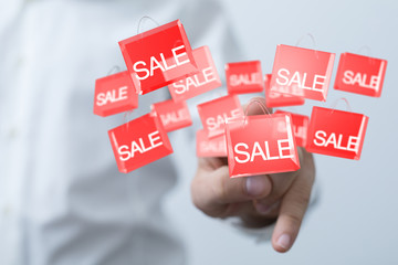 Discount and commission concept 3d