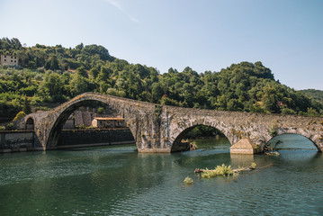 Fototapeta na wymiar Bridge of the devil in Italy