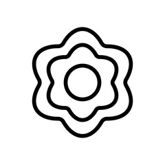 cookie icon vector. Thin line sign. Isolated contour symbol illustration