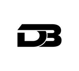Initial 2 letter Logo Modern Simple Black DB