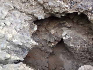 The texture of the slag