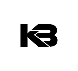 Initial 2 letter Logo Modern Simple Black KB