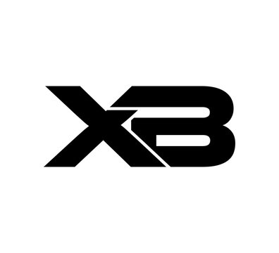 Initial 2 letter Logo Modern Simple Black XB