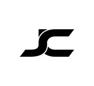 Initial 2 letter Logo Modern Simple Black JC